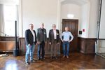 Von links: Georg Dengel mit den Referenten Markus Pantle, Gerwin Stein und Thilo Schlick 