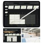 Das Programm berechnet in Echtzeit die Nettoausbeute pro Rohplatte und im gesamten Projekt (Bild oben). Außerdem ermöglicht Digital Drylayout das Blending der digital gewählten Rohplatten im Projektplan (Bild unten links). Das Projekt wird dann auf der Basis der digitalen Planung geschnitten und nach dem vom Programm generiertem Verlegeplan verlegt bzw. vorher klassisch trocken ausgelegt (Bild unten rechts). (Fotos: Firma)