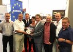 Reiner Krug, Joachim Grüter, Prof. Gerd Merke, Heike und Dieter Drossel, Prof. Siegfried Siegesmund, Just-Prokurist Mirko Adam, Harald Just