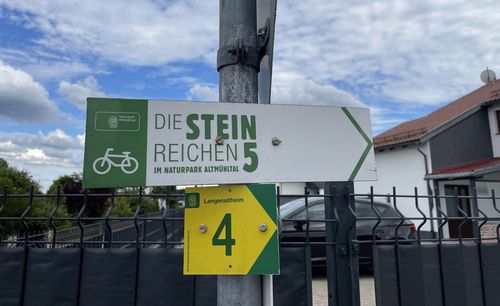 Die ausgeschilderte Radroute "Die Steinreichen 5"