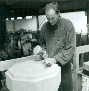 Hubert Keinath bei der Arbeit