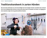 Die 20-jährige Emily Schirmer erlernte den Beruf des Steinmetzes bei der Firma Just Naturstein.