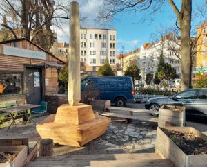 Unmittelbar neben der Werkstatt des Steinmetzmeisters haben die "Prinzessinnengärten" ein Domizil erhalten. (Foto: Sabine Meißner)