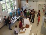 Die Teilnehmer am Strassacker-Workshop im Atelier; Fotos: Gestaltungskreis Bayern
