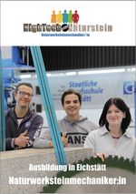 Infobroschüre zu Ausbildungsmöglichkeiten für Naturwerksteinmechaniker/innen an der Staatlichen Berufsschule Eichstätt
