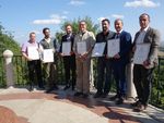 Die europäischen Meister v.l.n.r.: Oliver Steller, Ohad Cohen, Mark Kampfl, Stephan Bickel, Ramon Keller, Norbert Kienesberger und Bernhard Gann.