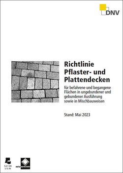 DNV-"Richtlinie für Pflaster- und Plattendecken", Stand 2023