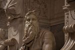 Die Marmorskulptur des Moses von Michelangelo Buonarroti in Rom (Foto: Jörg Bittner Unna)